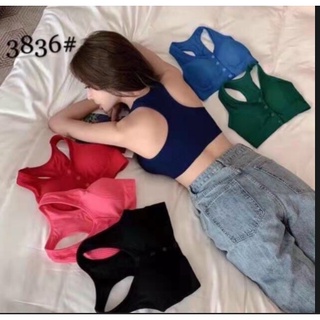 bra tập gym, yoga đóng khuy nần ngực dáng croptop trẻ trung ms 0322