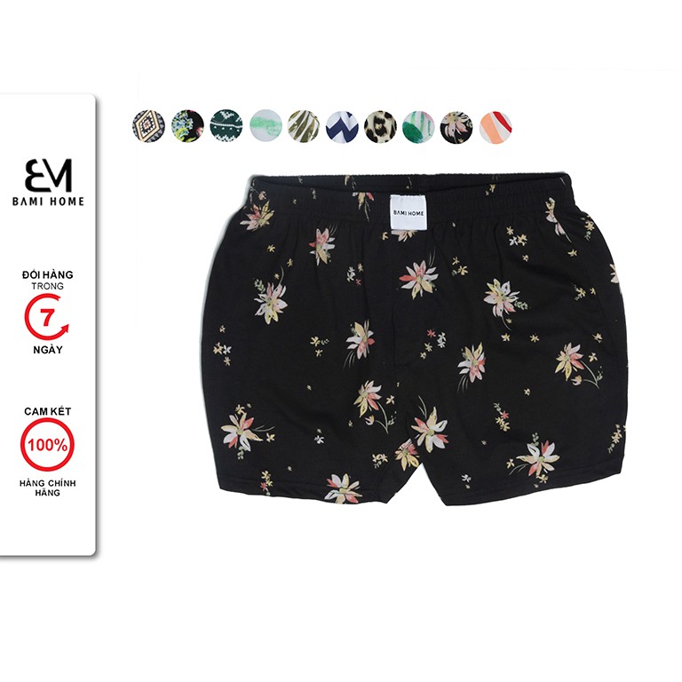 Quần short đùi ngủ nam nữ BAMI HOME, chất thun cotton thoáng mát, mềm mại QNTCT- 70
