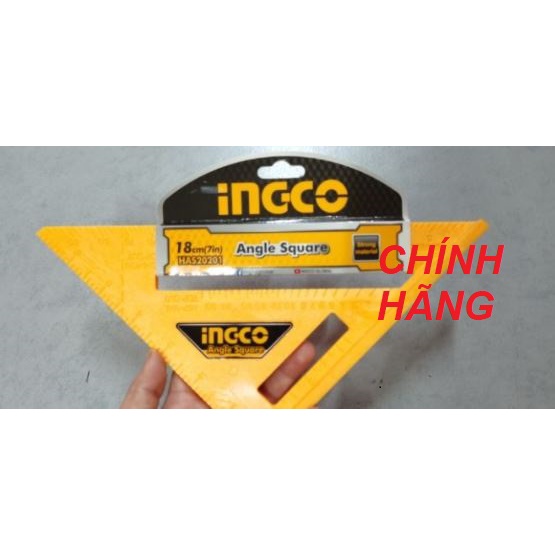 ĐỒ NGHỀ INGCO Thước ê ke 18cm HAS20201 (Cam kết Chính Hãng 100%)