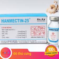Lọ chích hanmectin ve ghẻ tay giun chó mèo demodex ve rận chó mèo