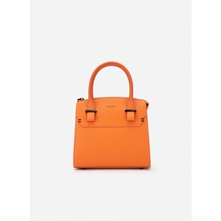 Vascara Túi Xách Quai Đôi Đính Ghim Đen - SAT 0290 - Màu Cam