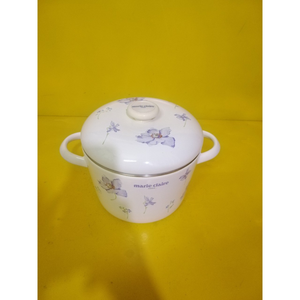 Nồi men nội địa Nhật, size 20cm, cao 13.5cm (mã 752), Dùng được bếp từ