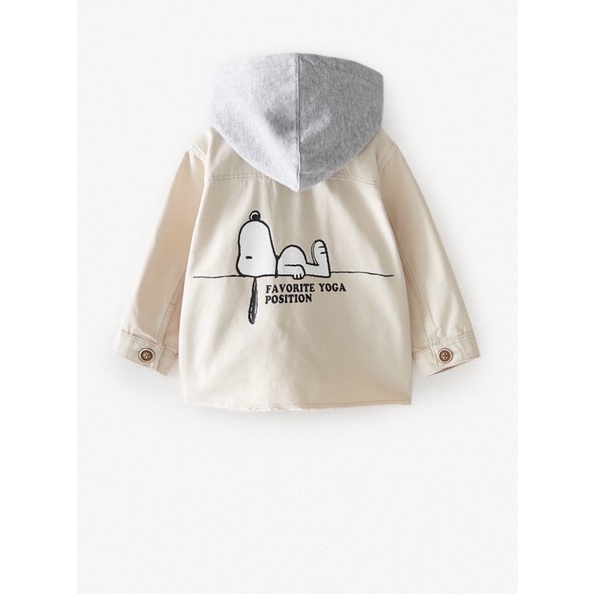 Áo khoác kaki snoopy zara