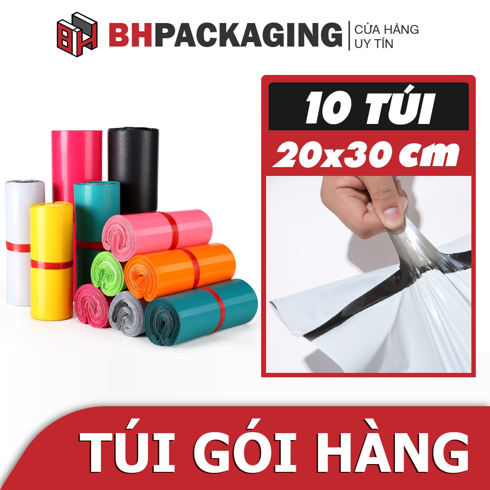 [20x30cm] 10 Túi Niêm Phong, Túi Gói Hàng, Bịch Đóng Hàng, Bao Bì Gói Hàng Tự Dính BHPACKAGING