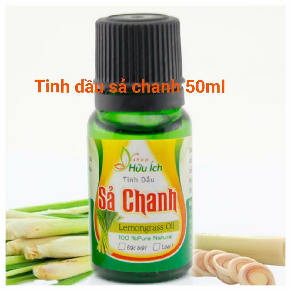 Tinh dầu sả chanh 50ml ( không hộp ) nguyên chất đuổi muỗi