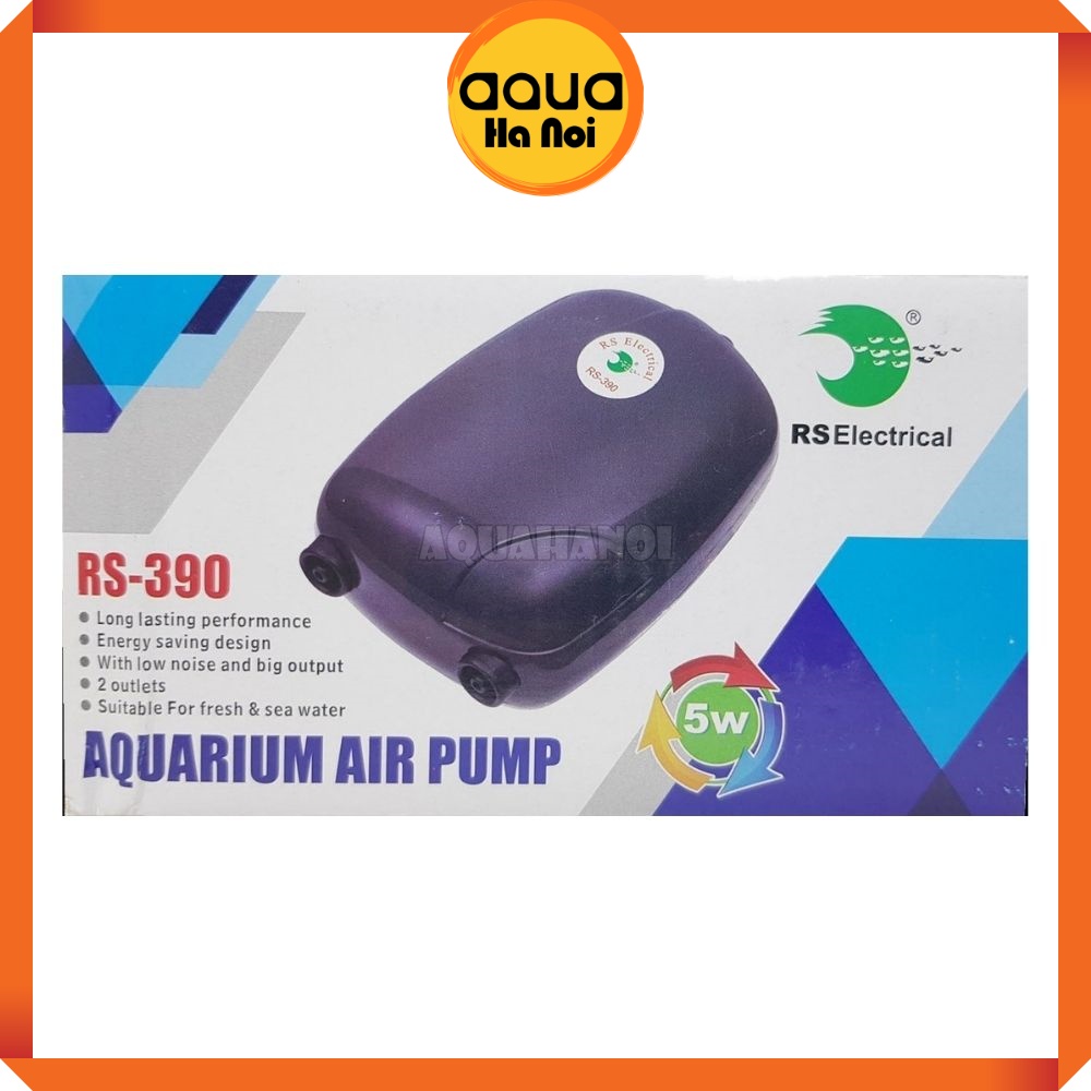 Máy sủi Oxy siêu êm 1vòi / 2vòi RS Electrical RS 290/390 cho hồ cá cảnh thủy sinh