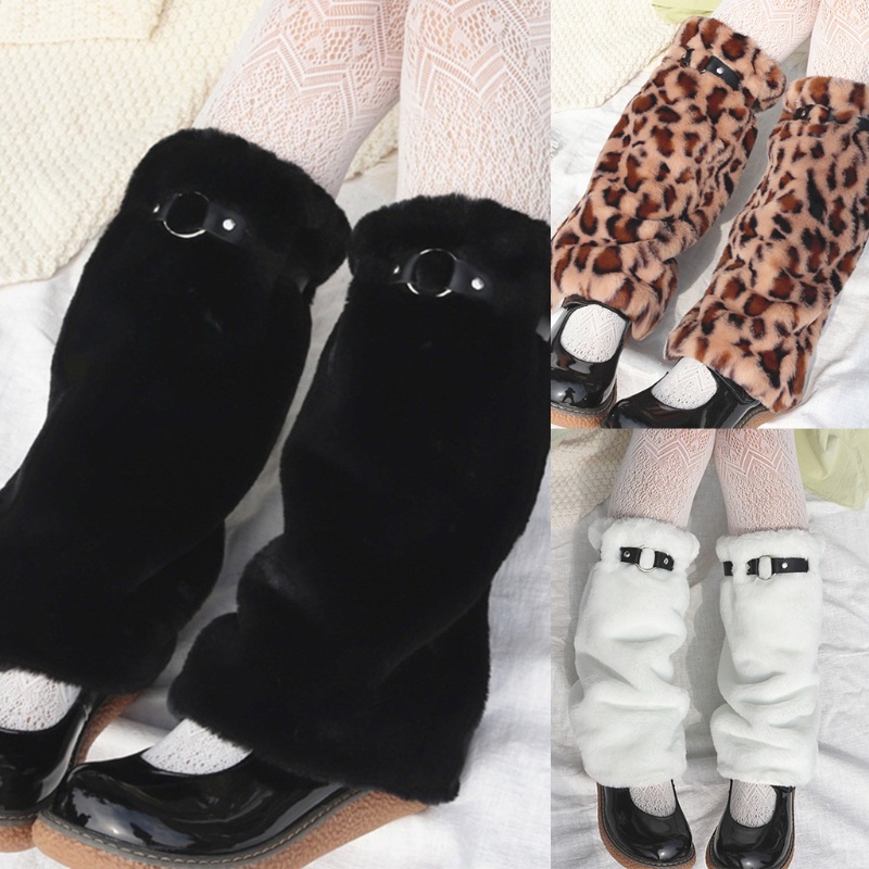 Vớ ống cao vải lông ấm áp phong cách Lolita xinh xắn thời trang mùa đông cho nữ