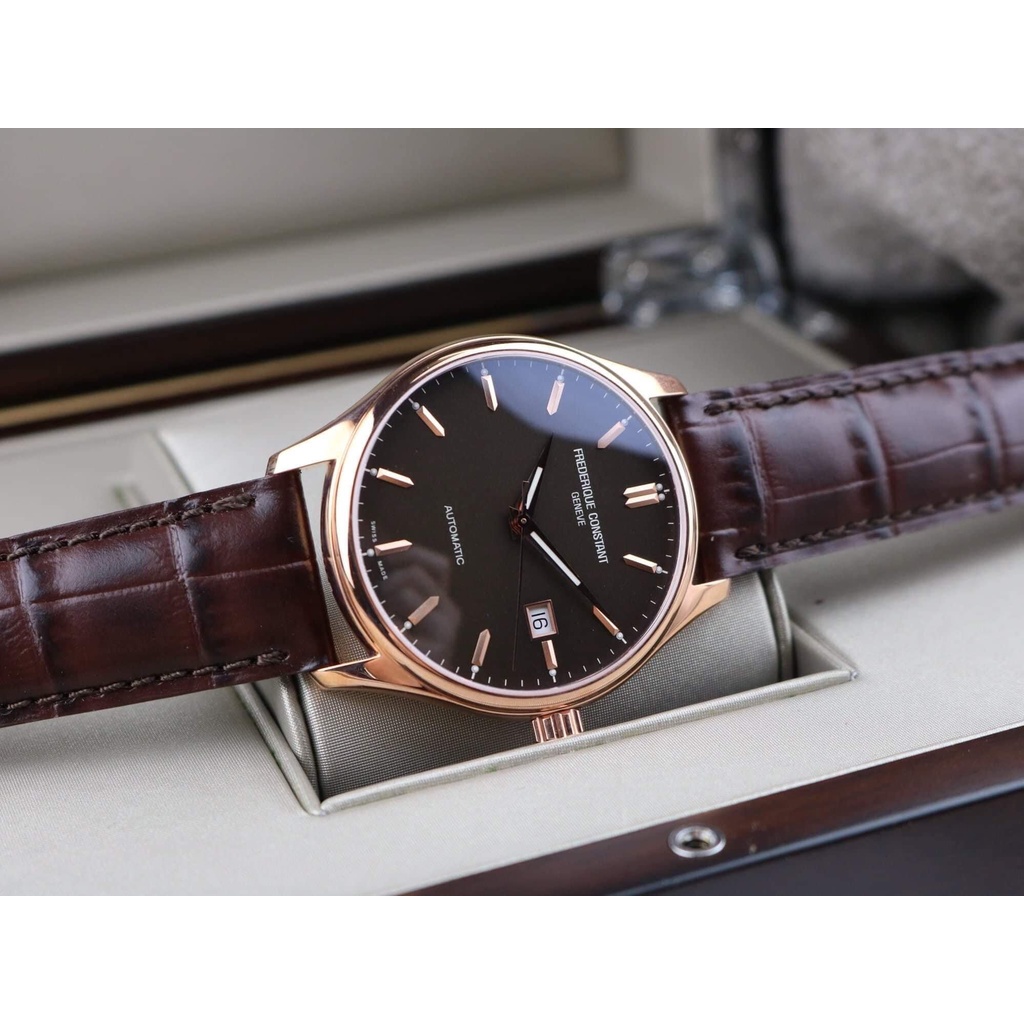Đồng hồ nam chính hãng Frederique Constant 𝐅𝐂-𝟑𝟎𝟑𝐂𝟓𝐁𝟒 - Máy cơ tự động - Kính Sapphire - Dây da