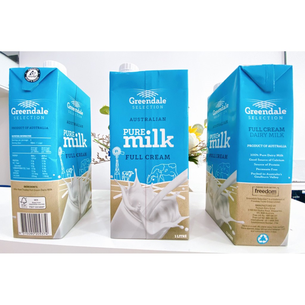 Sữa tươi Úc Greendale/ Ba Lan Mlekovita  1L/hộp