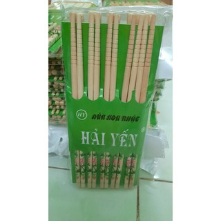 10 đôi Đũa tre hoa nhật dài 24cm