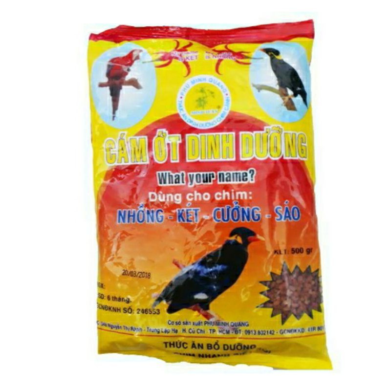 Cám Ớt Minh Tuân 500g - Thức Ăn Chim Nhồng, Két, Cưỡng, Sáo *