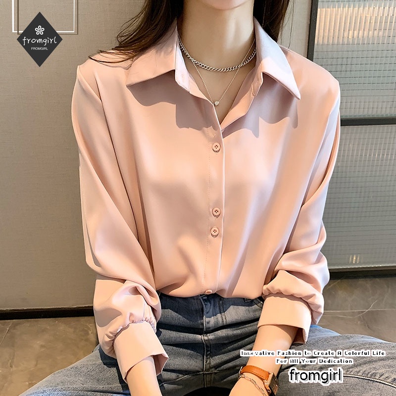 Áo sơ mo chiffon dáng rộng thời trang mùa xuân cho nữ