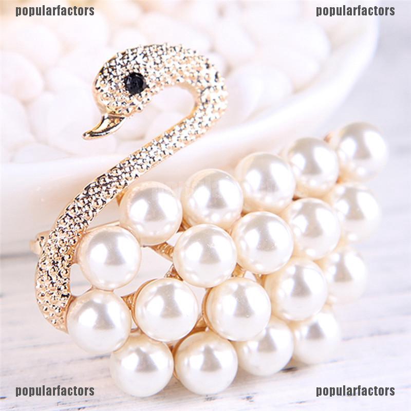 Bông Tai Thiên Nga Đính Ngọc Trai Sang Trọng