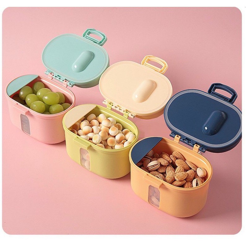 Hộp đựng sữa bột thực phẩm khô hình vương miện sang chảnh size lớn nhỏ thuận tiện mang đi