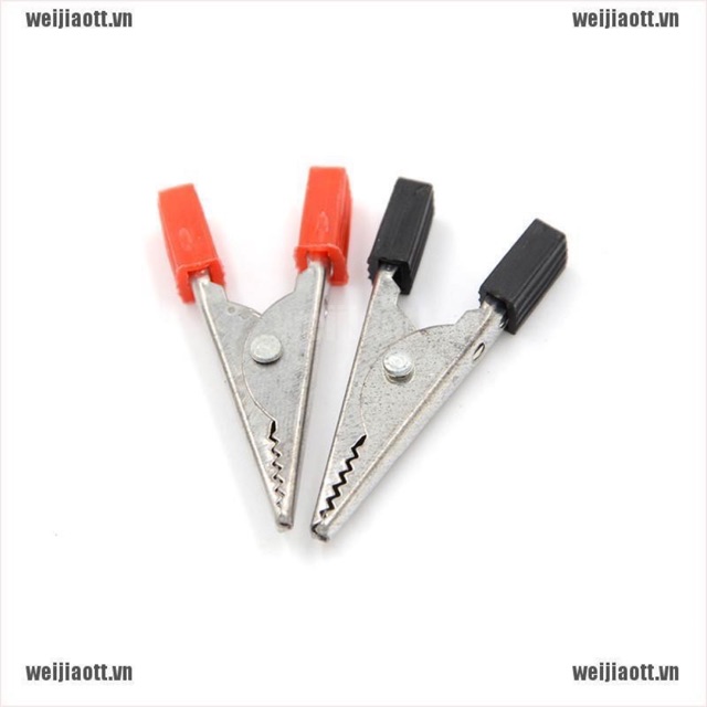 Set 10 đầu kẹp cá sấu ( 5 đỏ, 5 đen )