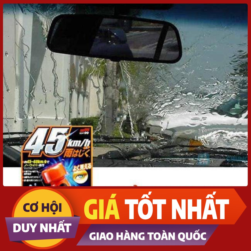 Phủ Nano Kính lái ô tô chống nước tuyệt đối Glaco Roll On - chính hãng Soft99