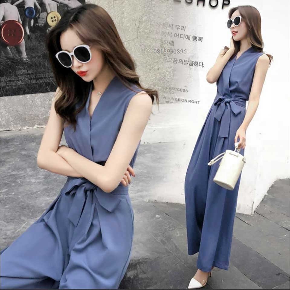 Bộ quần áo mùa hè jumpsuit nữ
