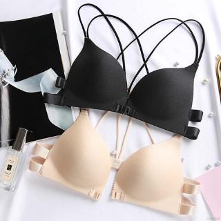 Áo lót không gọng thiết kế hở lưng với khóa phía trước cho nữ