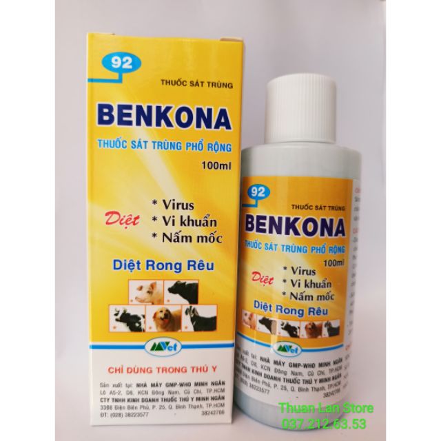  BENKONA trị nấm, sát khuẩn lọ 100ml