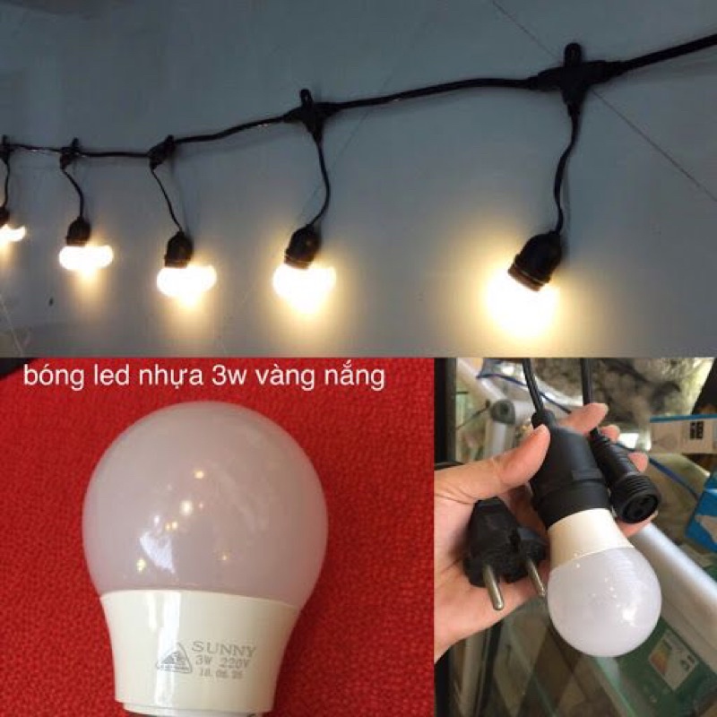 Dây đuôi đèn trang trí quán cafe , sân vườn