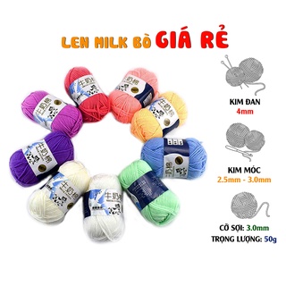 Len Milk Bò 50gr (Màu 01 - 50)