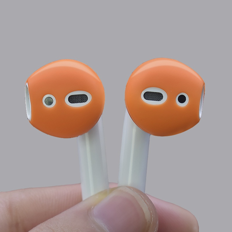 Set 2 vỏ bảo vệ tai nghe bằng silicon mềm siêu mỏng chống trượt thích hợp cho Airpods 1 2