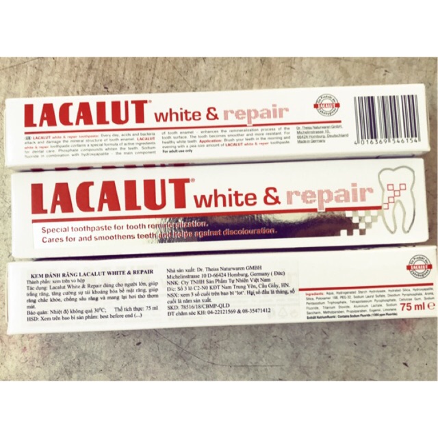 Kem đánh trắng răng Lacalut white