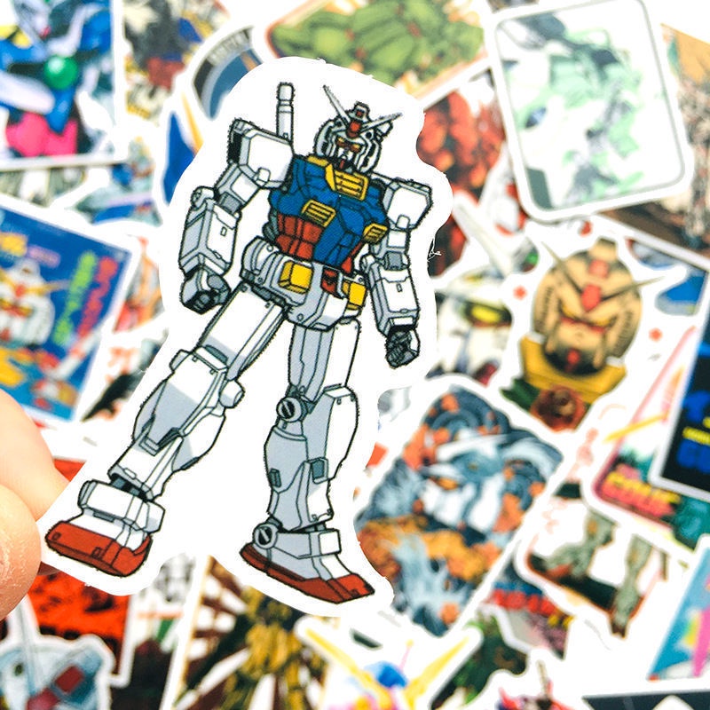 50 Cái Gundam | Anime Sticker laptop trang trí trên tường