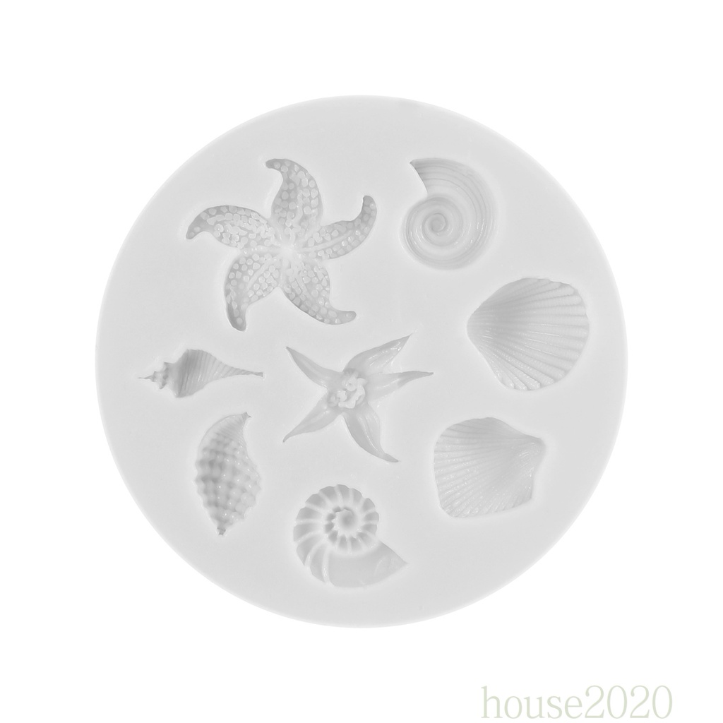 Khuôn silicon họa tiết vỏ sò 3D dùng làm bánh/socola/thạch/rau câu