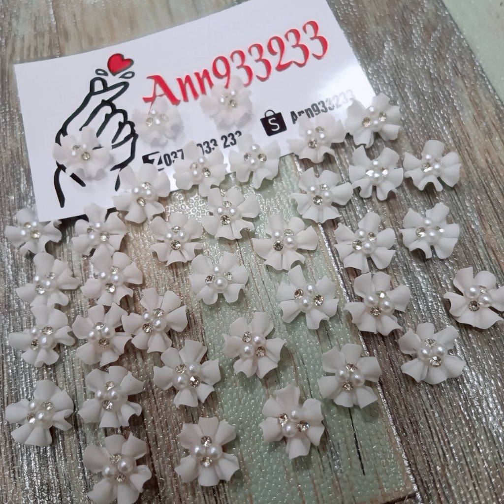 4 Bông Hoa Bột gắn móng Nail - Ann933233