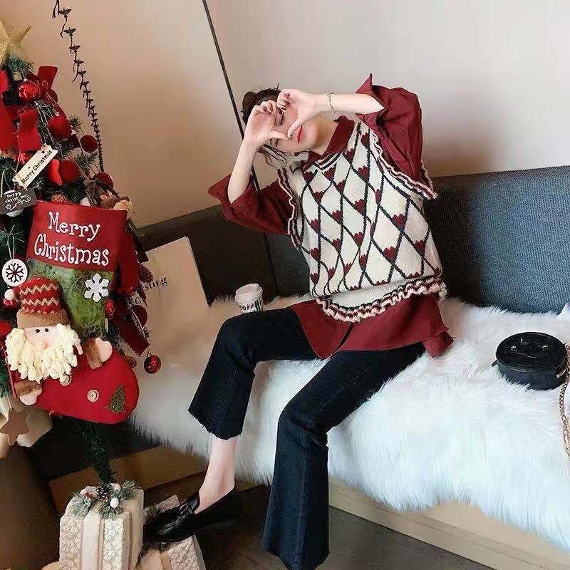 Áo len không tay dáng rộng thiết kế mới thời trang dành cho nữ