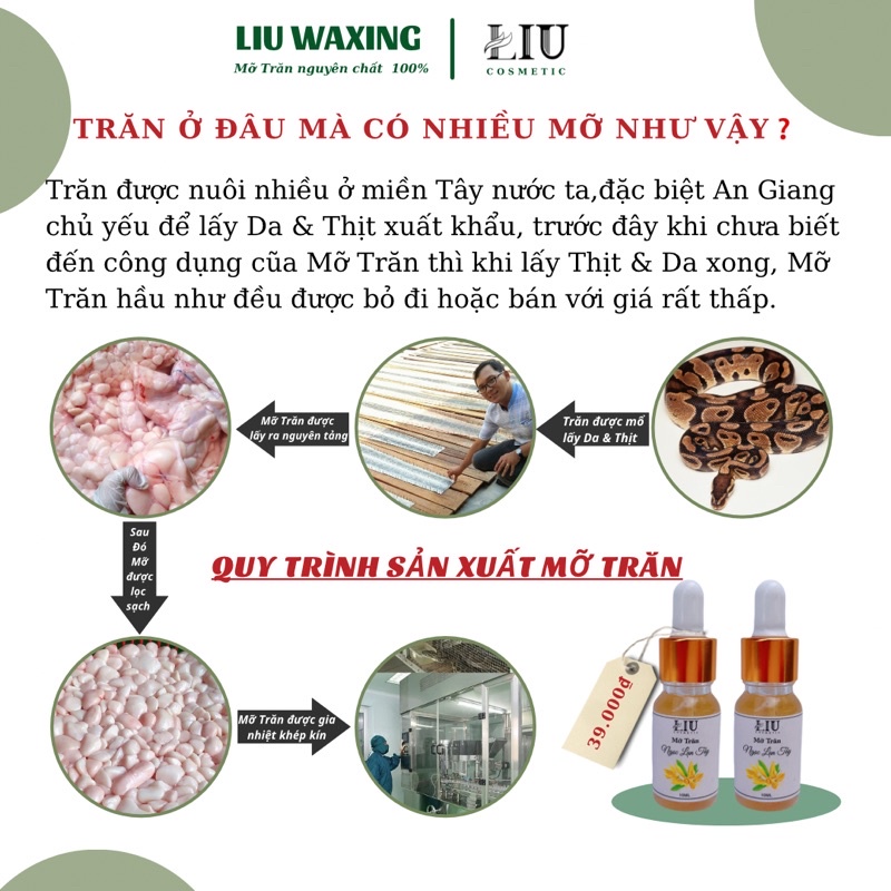 MỠ TRĂN CAO CẤP CHAI 15ml - SERUM MỠ TRĂNG NGUYÊN CHẤT