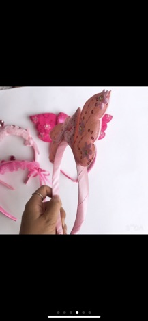 Bờm nơ lụa và vương miệng siêu xinh cho bé
