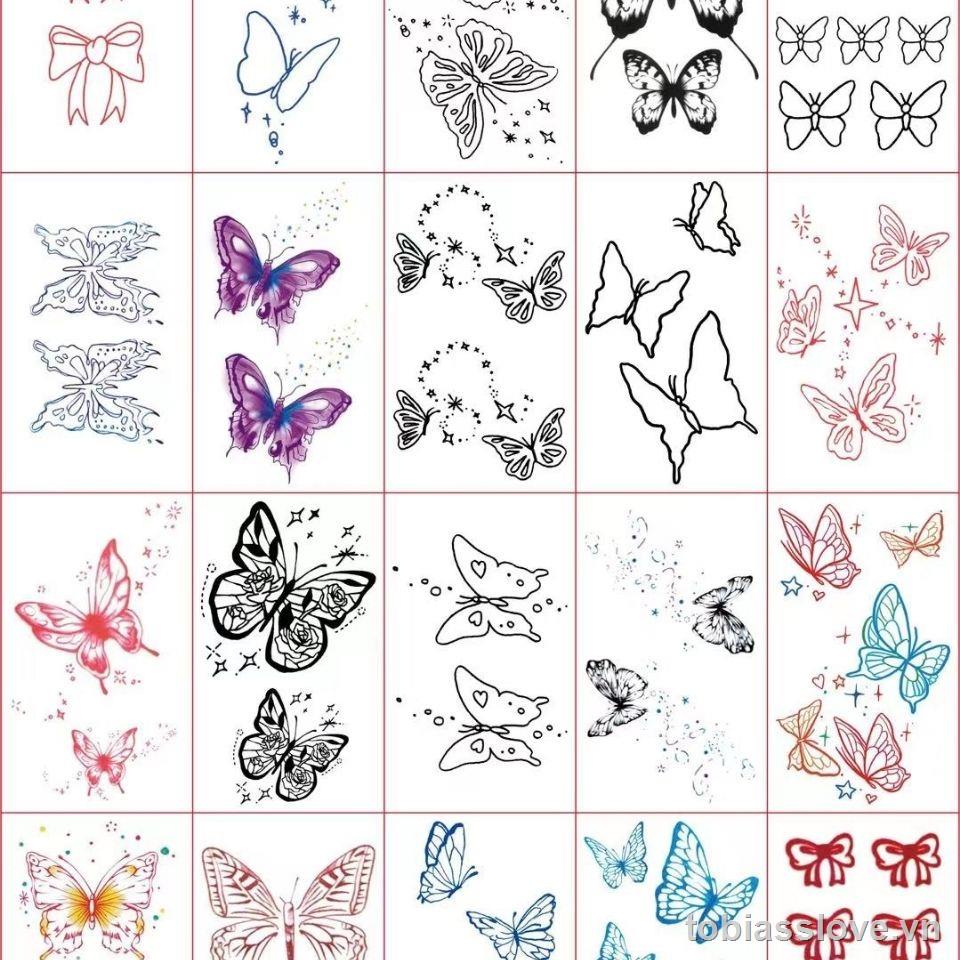 Hình Xăm Dán Tạm Thời Chống Thấm Nước Lâu Trôi Nhiều Màu Sắc Cho Nữ