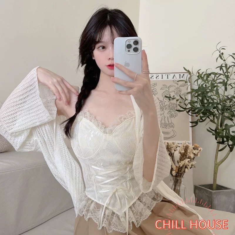 Áo lót nữ - áo bra ren công chúa dây rút duyên dáng B 1213 CHILL HOUSE