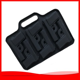 HCM - Khuôn silicon valy hình súng ngắn 6 cây đổ socola, kẹo dẻo mềm, fondant trang trí