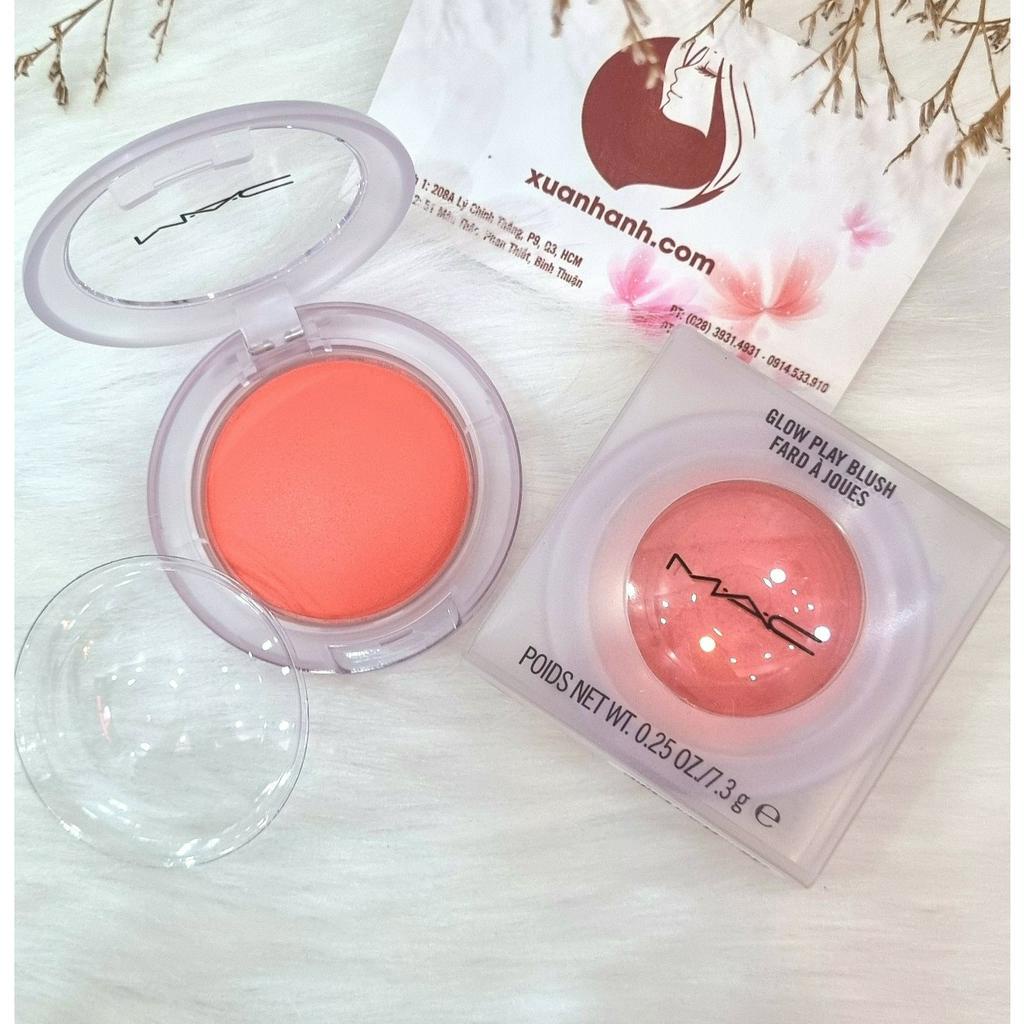 Phấn má hồng Mac Glow Play Blush dạng kem #Groovy - cam đào dịu dàng, tươi trẻ.