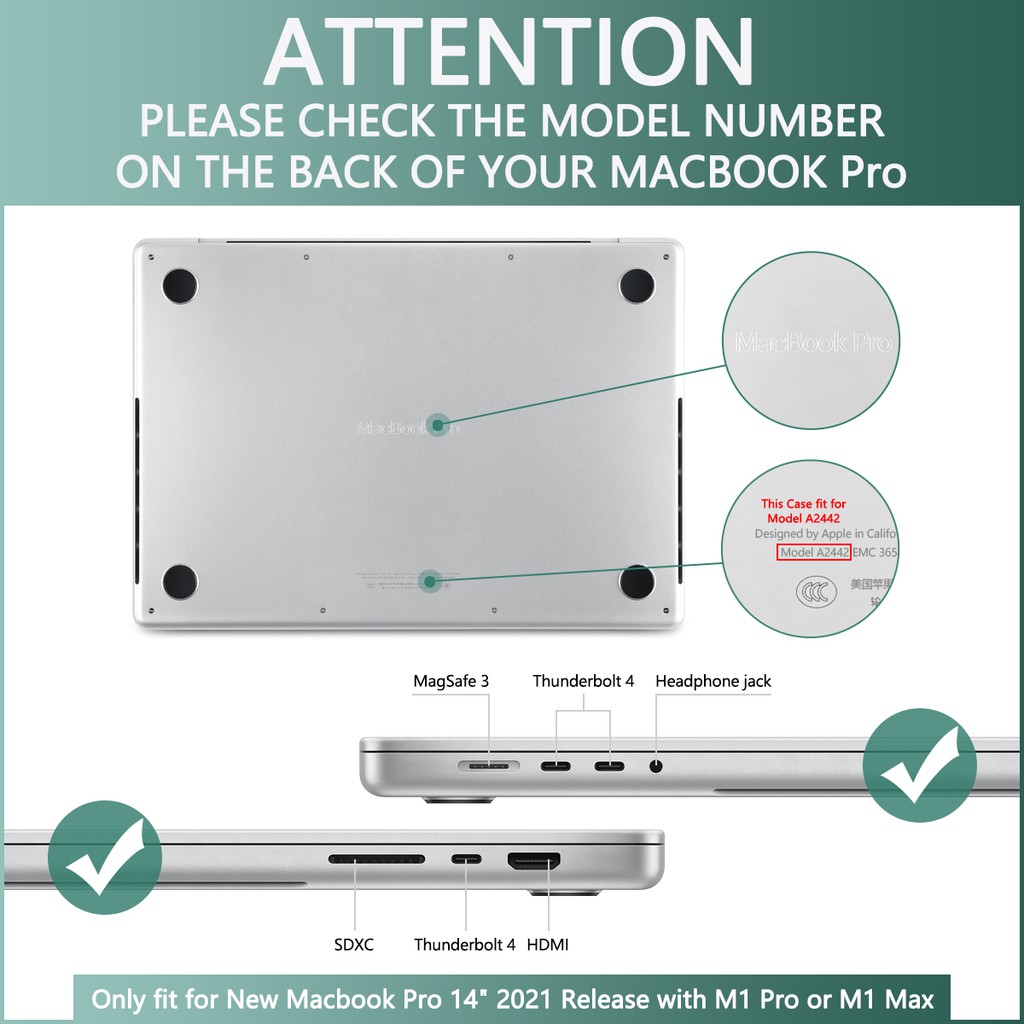 Ốp+tấm phủ bàn phím+miếng dán màn hình Batianda ​cho MacBook Pro14.2 inch M1 Max Pro A2442 Air11 12 13 Retina13 15inch