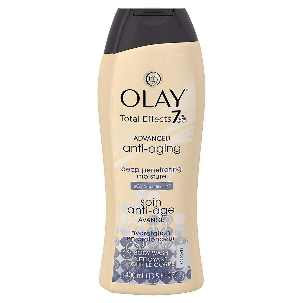 Sữa tắm chống lão hóa da Olay Total Effects 7 In One Deep Penetrating Moisture Body Wash 400ml (Mỹ)