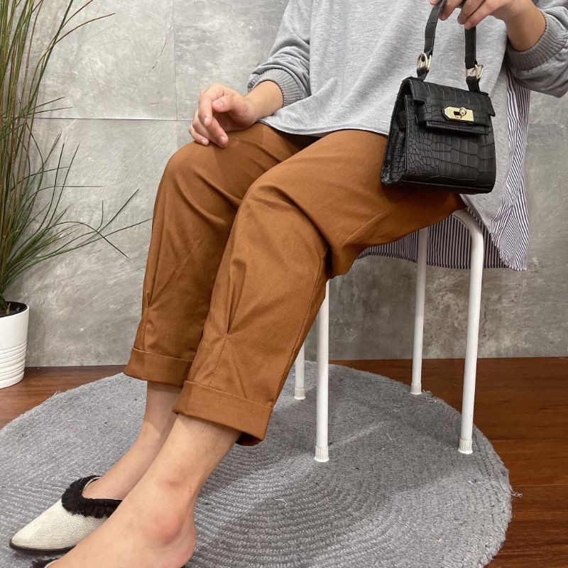 Quần Dài Ống Rộng Lưng Thun Co Giãn Có Thể Gấp Gọn