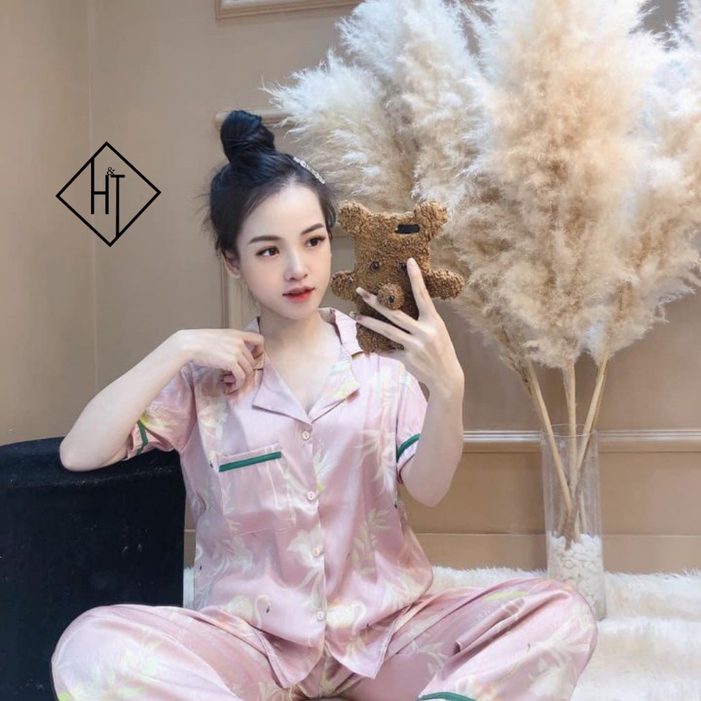 Đồ bộ pijama - Bộ mặc nhà lụa satin dài tay cao cấp mềm mịn, mát mẻ | BigBuy360 - bigbuy360.vn