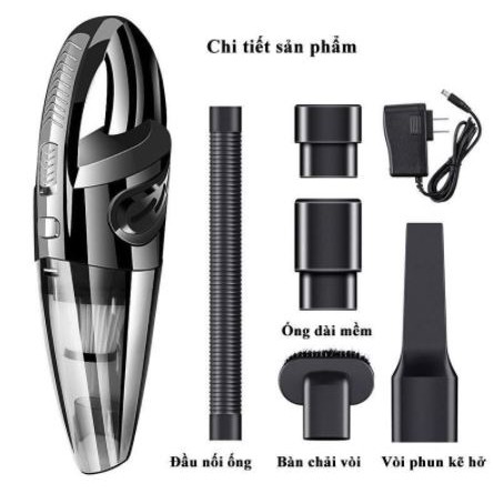⚡CHÍNH HÃNG⚡ Máy Hút Bụi Mini R6053 Cầm Tay, Đa Năng Xe Hơi Ô TÔ và Gia Đình - Máy R-6053 bản cao cấp Adapter