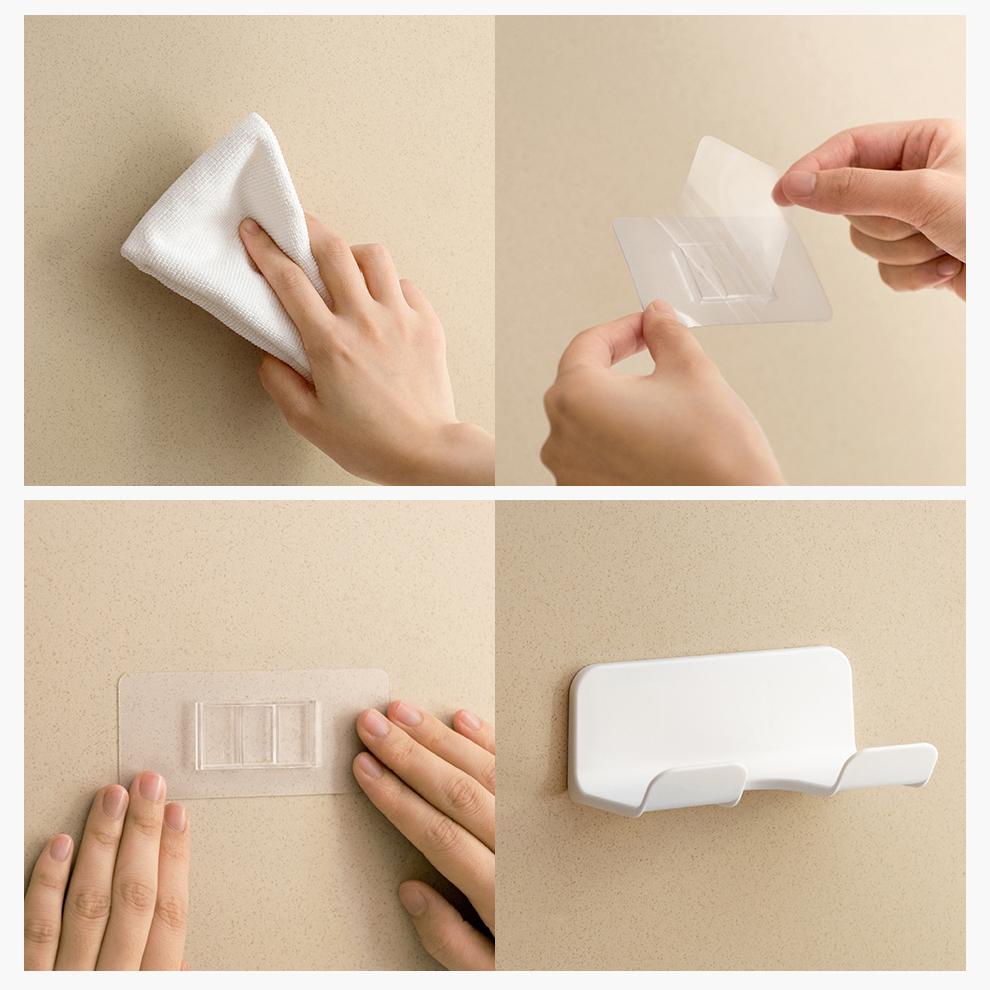 Giá treo máy sấy bằng nhựa cao cấp dán tường tiện lợi