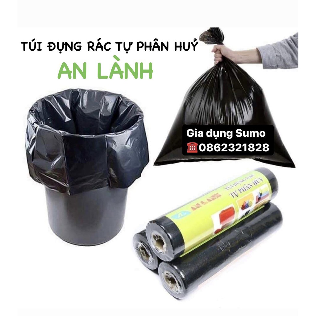 Túi đựng rác tự phân huỷ An Lành 0,5kg/cuộn