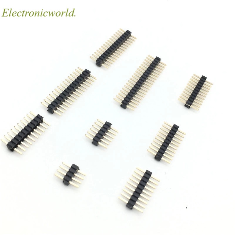 Set 10 Đầu Nối Pcb 1.27mm 1.27 Pin 1x2 / 4 / 5 / 6 / 8 / 10 / 12 / 15-40p 50p