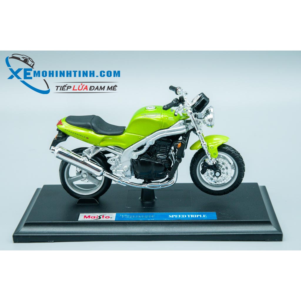 Xe Mô Hình Triumph Speed Triple 1:18 Maisto (Xanh Lá)