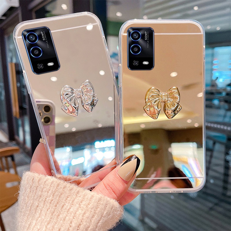 Ốp Điện Thoại Tráng Gương Viền Mềm Thời Trang Cho OPPO A55 4G Young