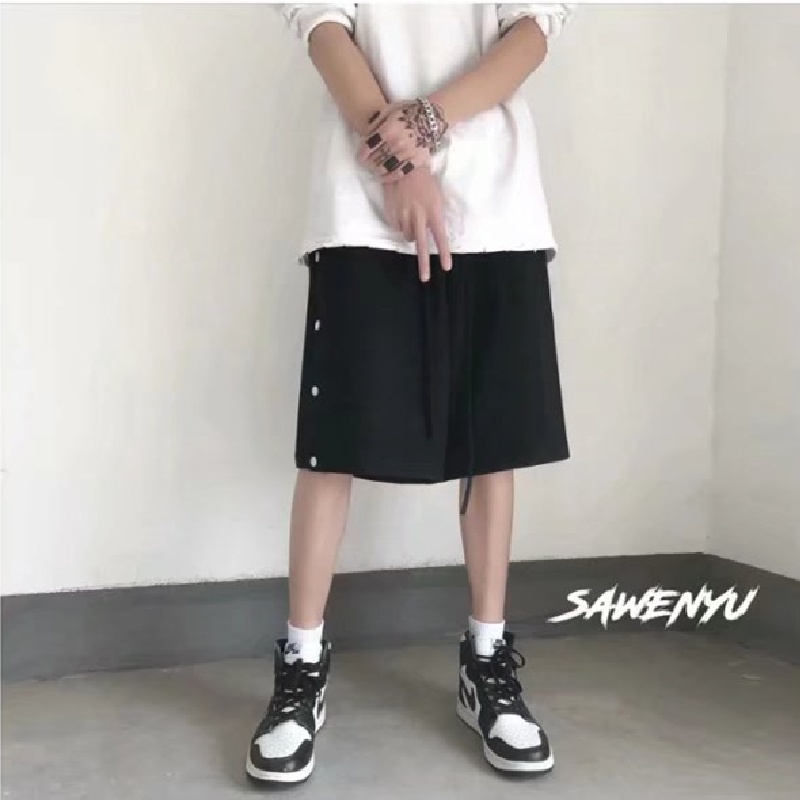 Quần Short Thể Thao Ống Rộng Phong Cách Nhật Bản Dành Cho Nam