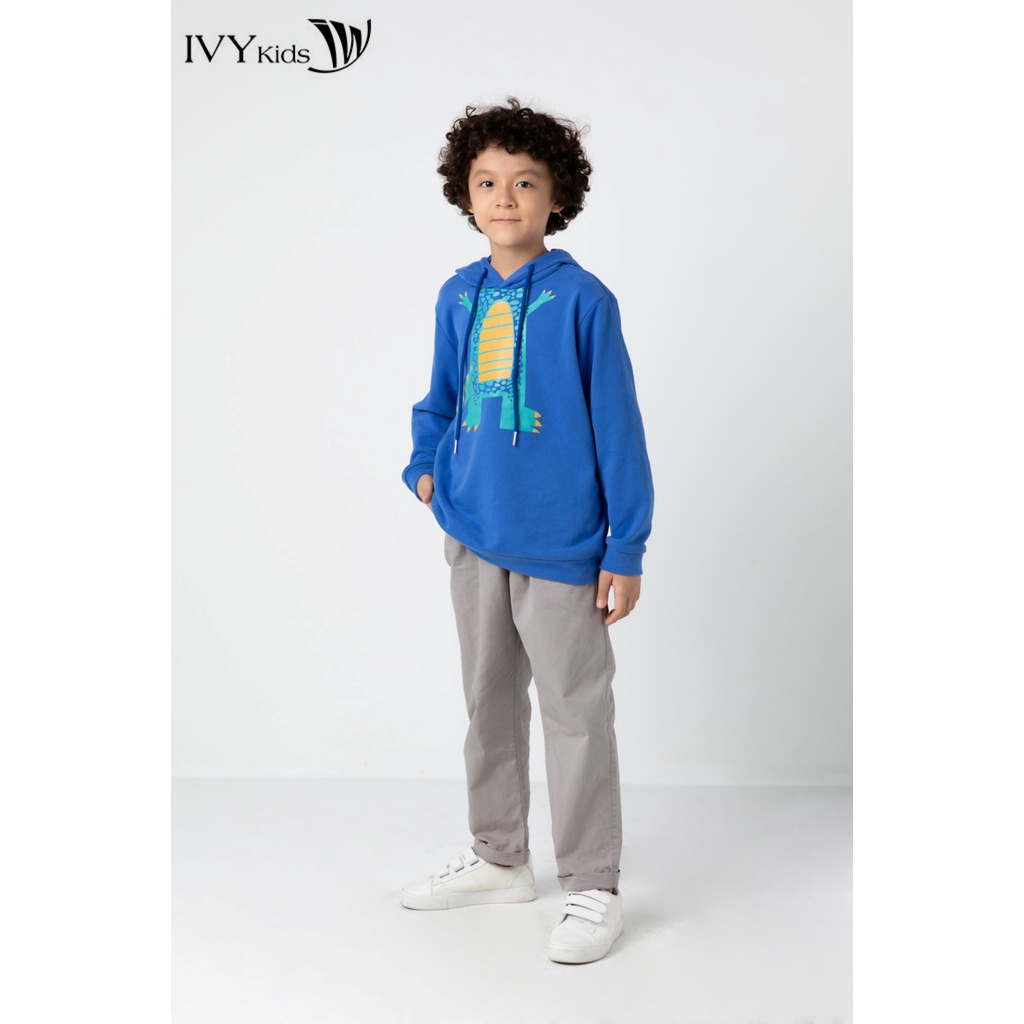 Áo hoodie khủng long bé trai IVY moda MS 59K1175
