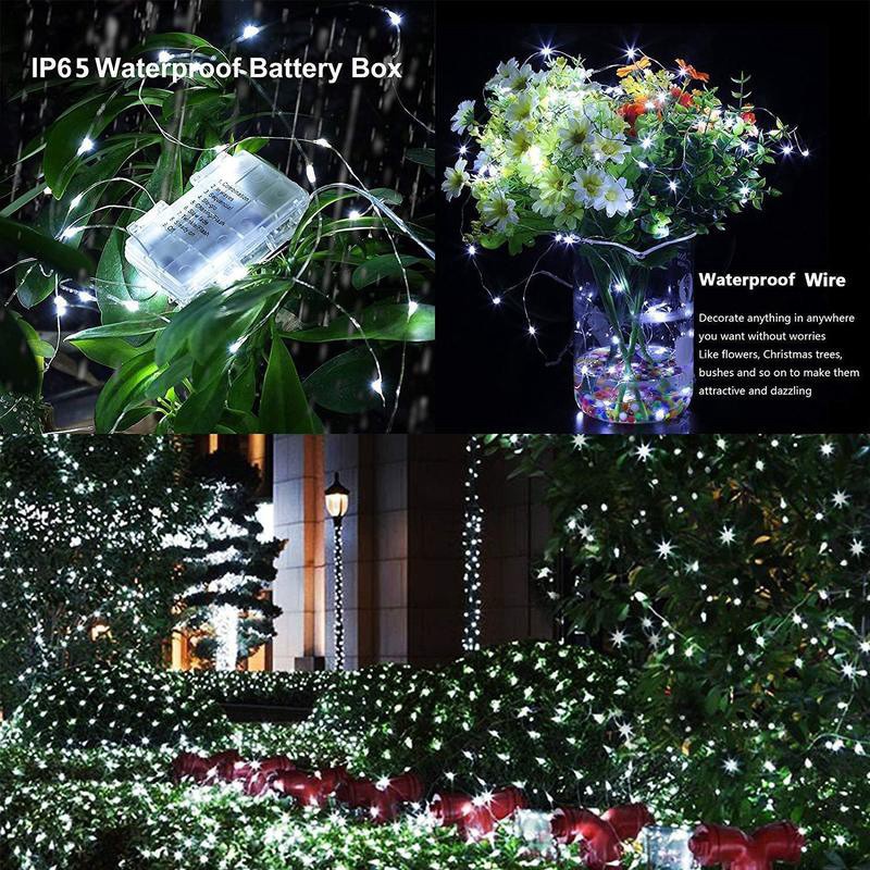 Dây Đèn LED 5 / 10M 8 Chế Độ Trang Trí Giáng Sinh